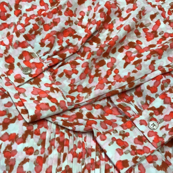 Talbots tunic in cream, pink, coral and rust - Picture 4 of 6